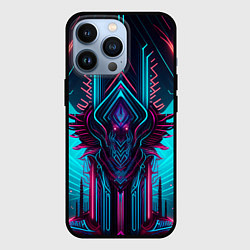 Чехол для iPhone 13 Pro Кибернетический узор дракона, цвет: 3D-черный