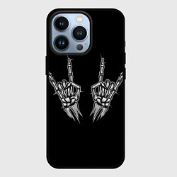 Чехол для iPhone 13 Pro Скелет кости руки skeleton, цвет: 3D-черный