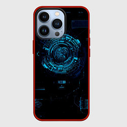 Чехол для iPhone 13 Pro Кибер абстракт, цвет: 3D-красный