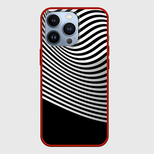 Чехол iPhone 13 Pro Trendy raster pattern / 3D-Красный – фото 1