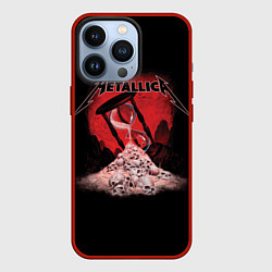 Чехол для iPhone 13 Pro Metallica - время, цвет: 3D-красный