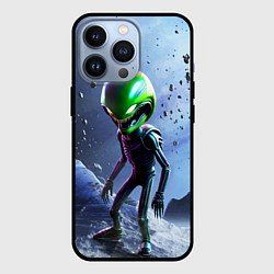 Чехол для iPhone 13 Pro Alien during a space storm, цвет: 3D-черный