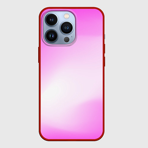 Чехол iPhone 13 Pro Градиент розовый / 3D-Красный – фото 1
