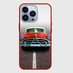 Чехол для iPhone 13 Pro Классический американский автомобиль 50-х Hudson H, цвет: 3D-красный