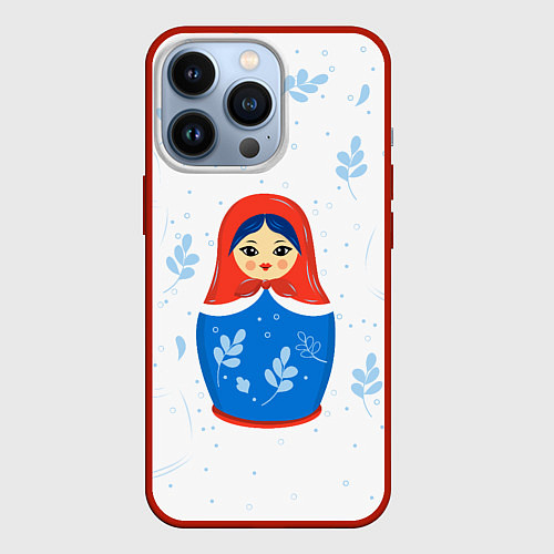 Чехол iPhone 13 Pro Русская красавица / 3D-Красный – фото 1