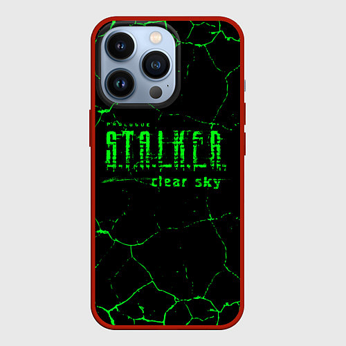 Чехол iPhone 13 Pro Stalker radiation art / 3D-Красный – фото 1