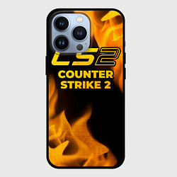 Чехол для iPhone 13 Pro Counter Strike 2 - gold gradient, цвет: 3D-черный