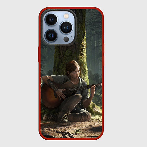 Чехол iPhone 13 Pro Элли с гитарой / 3D-Красный – фото 1