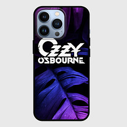 Чехол для iPhone 13 Pro Ozzy Osbourne neon monstera, цвет: 3D-черный