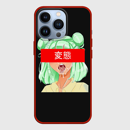 Чехол iPhone 13 Pro Anime manga comic kawaii / 3D-Красный – фото 1