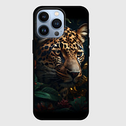 Чехол для iPhone 13 Pro Леопард фотореализм, цвет: 3D-черный