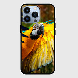 Чехол для iPhone 13 Pro Взлёт попугая, цвет: 3D-черный