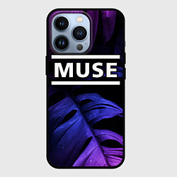 Чехол для iPhone 13 Pro Muse neon monstera, цвет: 3D-черный