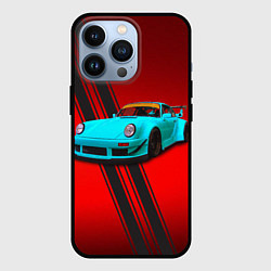 Чехол для iPhone 13 Pro Немецкий спортивный автомобиль Porsche 911, цвет: 3D-черный