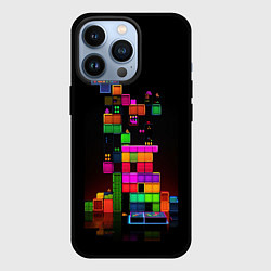Чехол для iPhone 13 Pro Яркий тетрис, цвет: 3D-черный