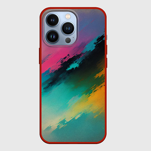 Чехол iPhone 13 Pro Абстрактный туман / 3D-Красный – фото 1