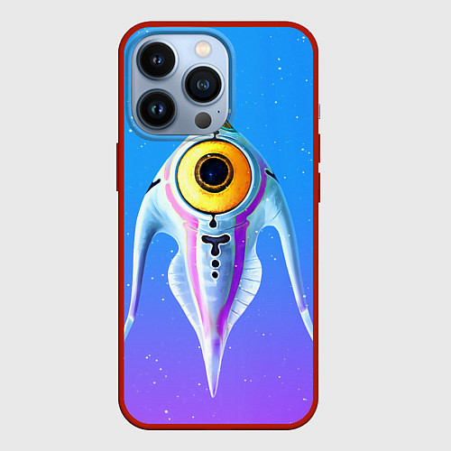 Чехол iPhone 13 Pro Subnautica инопланетная рыба / 3D-Красный – фото 1