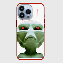 Чехол для iPhone 13 Pro Пришелец атакует, цвет: 3D-красный