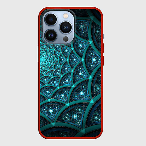 Чехол iPhone 13 Pro Андромеда / 3D-Красный – фото 1