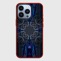 Чехол для iPhone 13 Pro Космосхема, цвет: 3D-красный
