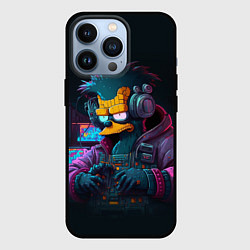 Чехол для iPhone 13 Pro Киберпанк в стиле Симпсонов, цвет: 3D-черный