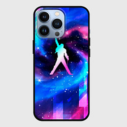 Чехол для iPhone 13 Pro Queen неоновый космос, цвет: 3D-черный