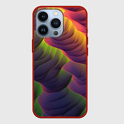 Чехол для iPhone 13 Pro Объемная цветная текстура, цвет: 3D-красный