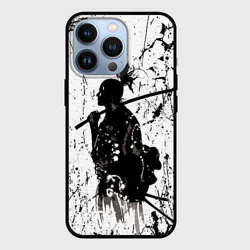Чехол iPhone 13 Pro Самурай - древний воин / 3D-Черный – фото 1
