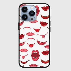 Чехол для iPhone 13 Pro Сладкие губы, цвет: 3D-черный