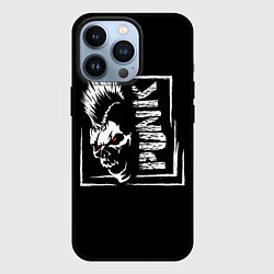 Чехол для iPhone 13 Pro Панк - череп с ирокезом, цвет: 3D-черный