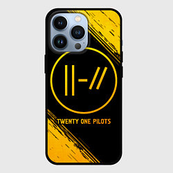 Чехол для iPhone 13 Pro Twenty One Pilots - gold gradient, цвет: 3D-черный