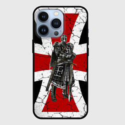 Чехол для iPhone 13 Pro Рыцарь на фоне мальтийского креста, цвет: 3D-черный