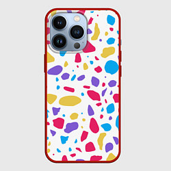 Чехол для iPhone 13 Pro Узор из осколков, цвет: 3D-красный