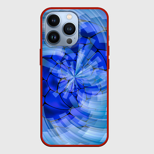 Чехол iPhone 13 Pro Геометрическое цунами / 3D-Красный – фото 1
