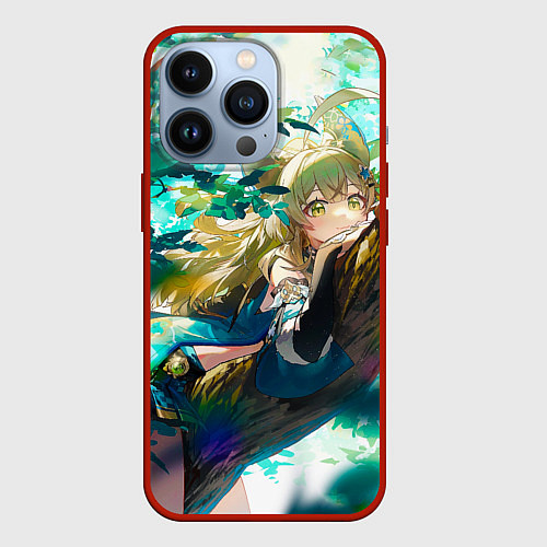 Чехол iPhone 13 Pro Геншин Импакт: Кирара / 3D-Красный – фото 1