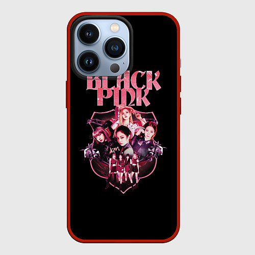 Чехол iPhone 13 Pro Blackpink k-pop, Блэкпинк / 3D-Красный – фото 1