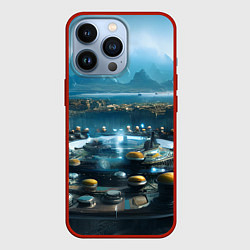 Чехол для iPhone 13 Pro Инопланетный реактор, цвет: 3D-красный