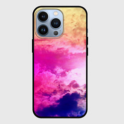 Чехол для iPhone 13 Pro Разноцветное небо, цвет: 3D-черный