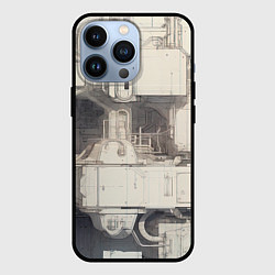 Чехол для iPhone 13 Pro Футуристическая архитектура будущего, цвет: 3D-черный
