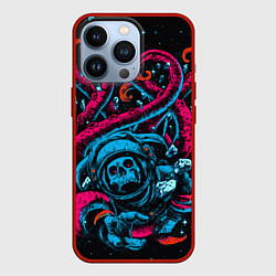 Чехол для iPhone 13 Pro Космический монстр, цвет: 3D-красный
