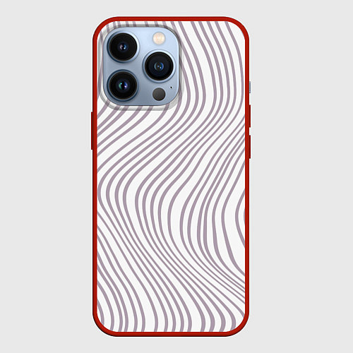 Чехол iPhone 13 Pro Кривые линии / 3D-Красный – фото 1