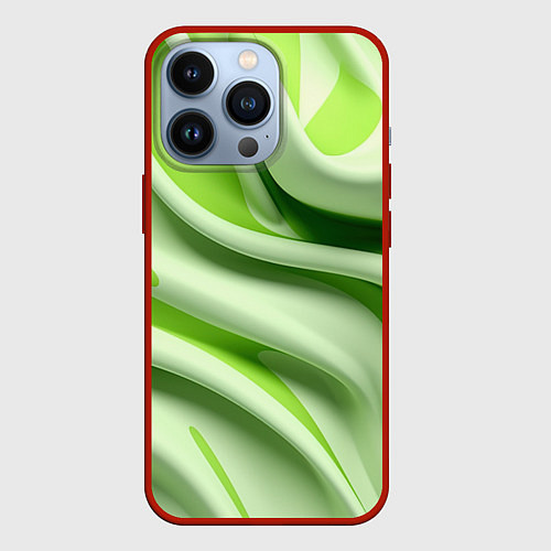 Чехол iPhone 13 Pro Объемные складки / 3D-Красный – фото 1