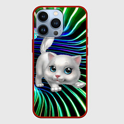 Чехол для iPhone 13 Pro Милая кошечка в космическом портале, цвет: 3D-красный