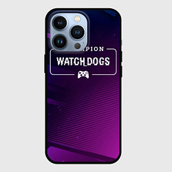 Чехол для iPhone 13 Pro Watch Dogs gaming champion: рамка с лого и джойсти, цвет: 3D-черный