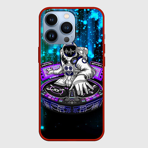 Чехол iPhone 13 Pro Space DJ - neon starfall / 3D-Красный – фото 1