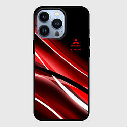 Чехол для iPhone 13 Pro Mitsubishi emblem Митсубиши, цвет: 3D-черный