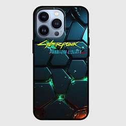 Чехол для iPhone 13 Pro Cyberpunk 2077 phantom liberty logo, цвет: 3D-черный