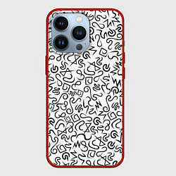 Чехол для iPhone 13 Pro Текстурка, цвет: 3D-красный