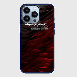 Чехол для iPhone 13 Pro Cyberpunk 2077 phantom liberty black red, цвет: 3D-тёмно-синий
