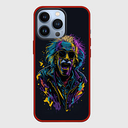 Чехол для iPhone 13 Pro Альберт Эйнштейн от нейросети, цвет: 3D-красный